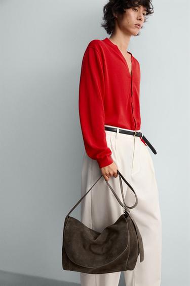 Zara Кожаная сумка с плечевым ремнем LIMITED EDITION