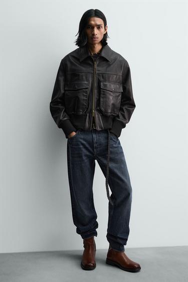 Zara Кожаные сапоги — LIMITED EDITION купить с доставкой.