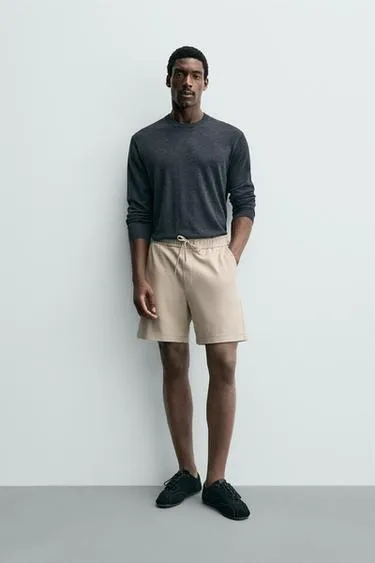 Бермуды из текстурированной ткани комфорт