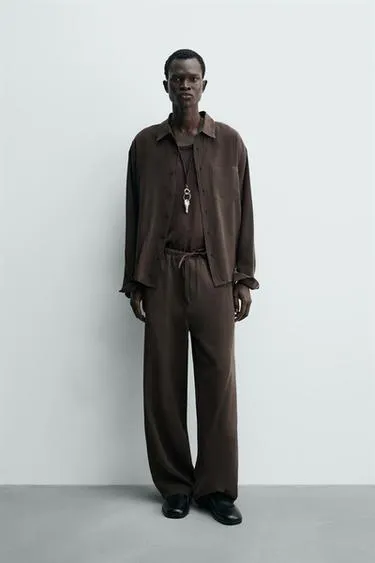 Плавные брюки свободного кроя- Заказать в России