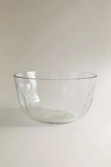 Стеклянная салатница с молотковым эффектом- Заказать в России