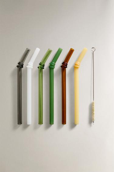 Zara Набор цветных стеклянных трубочек (набор из 6 штук)
