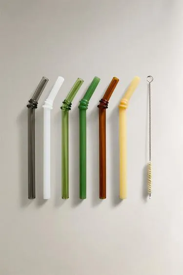 Набор цветных стеклянных трубочек (набор из 6 штук)- Заказать в России