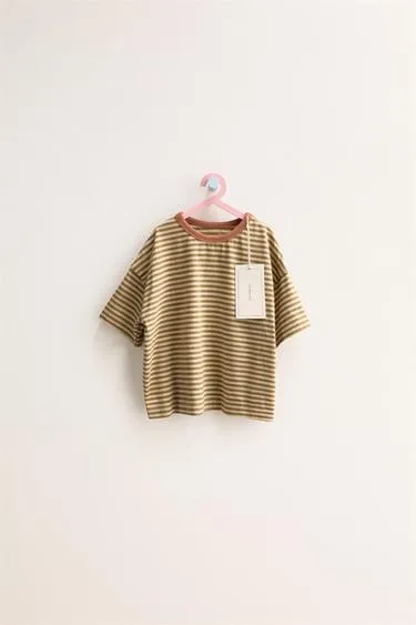 ZARA TIMELESS - футболка в полоску с контрастным воротником