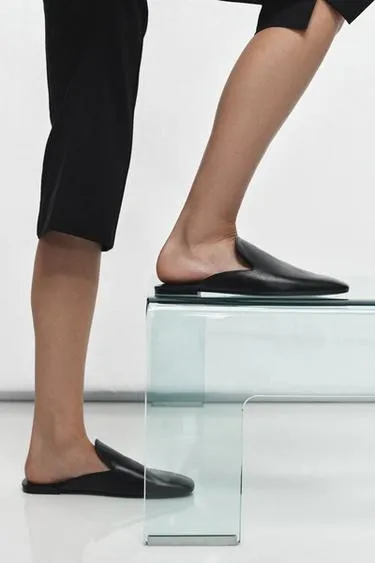 Кожаные мюли-лоферы- Заказать в России