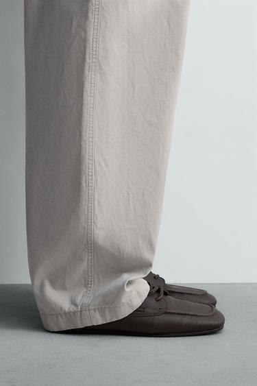 Zara Кожаные топсайдеры