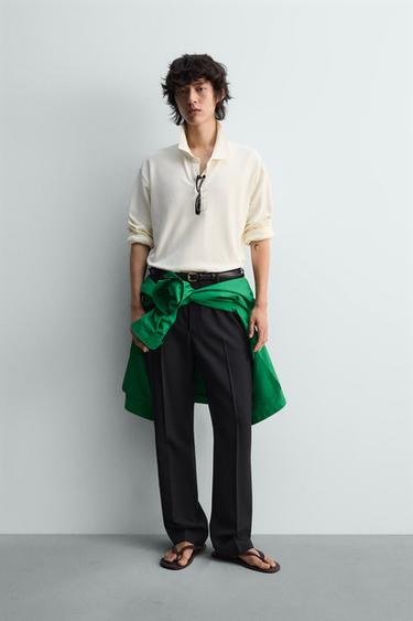 Zara Поло REGULAR FIT из ткани пике