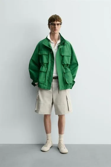 Куртка свободного кроя с карманами- Заказать в России