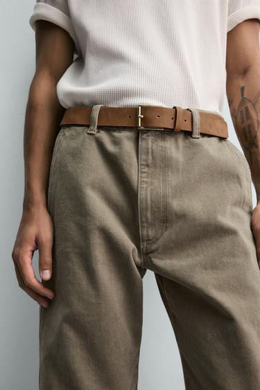 Zara Кожаный ремень с тиснением — LIMITED EDITION