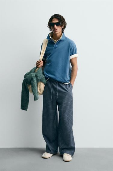 Zara Поло из стираного пике