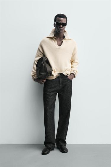 Zara Поло из смесового хлопка