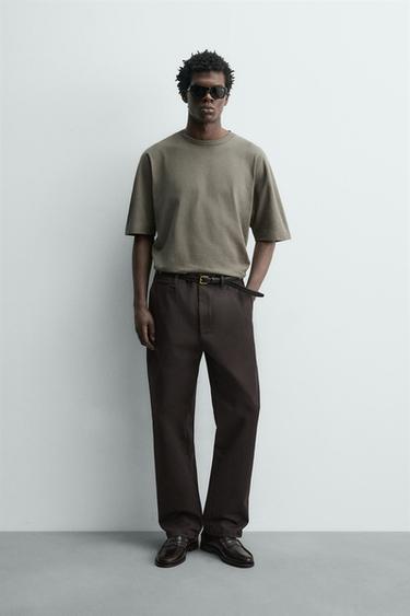 Zara Футболка REGULAR FIT с эффектом потертости