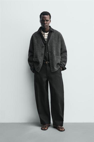 Zara Кардиган из рельефной ткани с шерстью купить с доставкой.