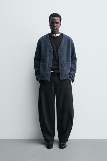 Zara Кардиган из рельефной ткани с шерстью купить с доставкой.