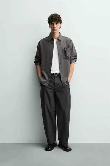 Рубашка RELAXED FIT из струящейся ткани