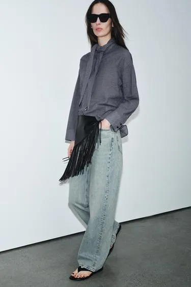 Рубашка в клетку с платком — ZW COLLECTION