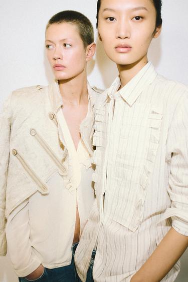 Zara Струящаяся рубашка с воланами — ZW COLLECTION LIMITED EDITION