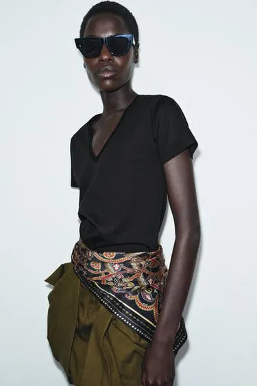 Ремень-платок с принтом- Заказать в России