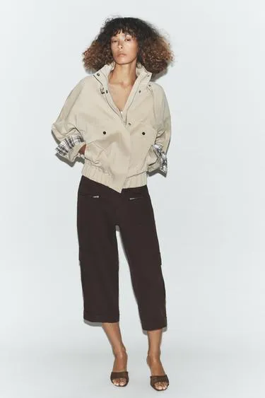 Бомбер оверсайз с высоким воротником- Заказать в России