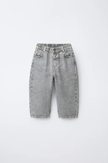 Джинсы багги прямого кроя в кислотном оттенке