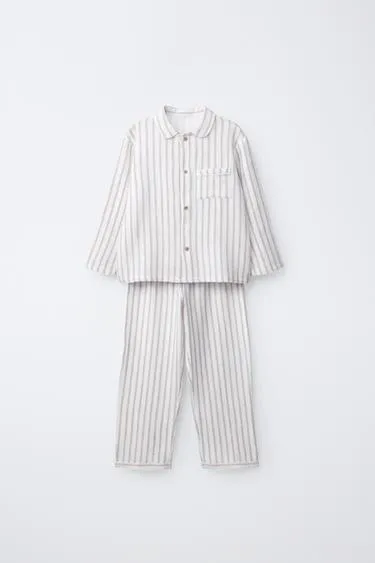 2-6 лет/ пижама в полоску с текстурой- Заказать в России