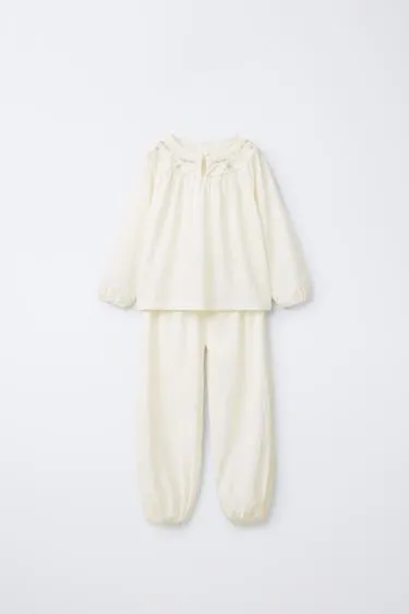 2-6 лет/пижама с вышивкой «цветы»- Заказать в России