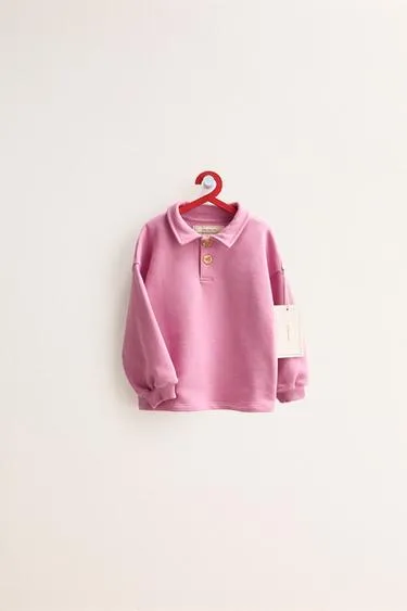 ZARA TIMELESS - однотонная толстовка с воротником поло- Заказать в России