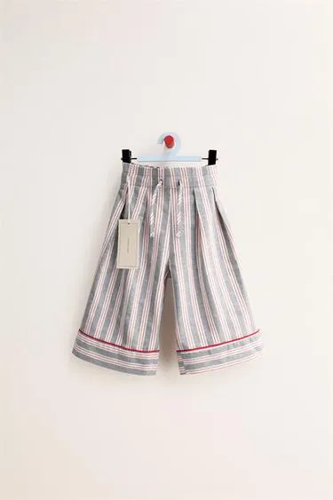 Zara Timeless - брюки Wide Leg в полоску