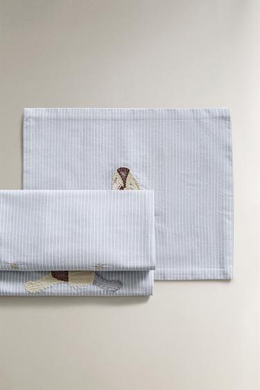 Zara Комплект из двух простыней для мини-кроватки раббит коттон