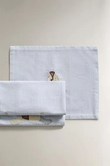 Комплект из двух простыней для мини-кроватки раббит коттон- Заказать в России