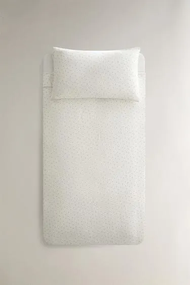 Детское покрывало из хлопкового муслина с узором в горошек