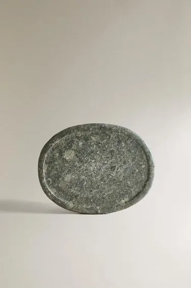 Зеленый мраморный поднос