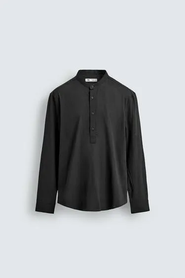 Рубашка с эффектом мятости- Заказать в России