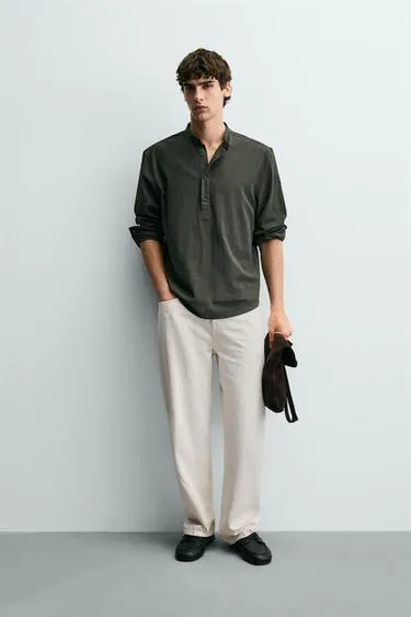 Рубашка с эффектом мятости