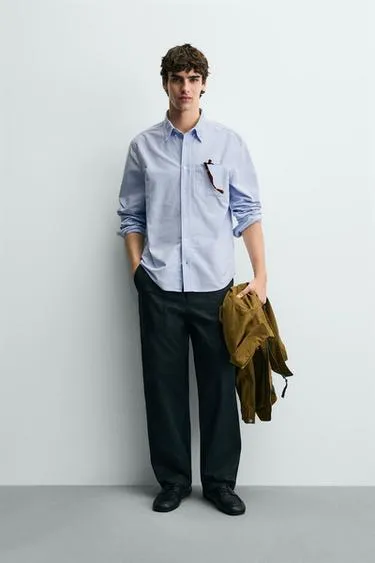 Рубашка оксворд структурная- Заказать в России