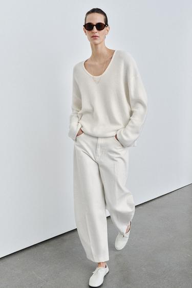 Zara Джинсы ZW COLLECTION BARREL с высокой посадкой