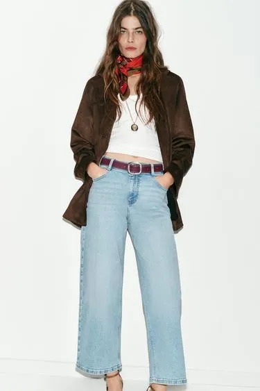 Джинсы Z.10 кюлоты с высокой посадкой и ремнем- Заказать в России