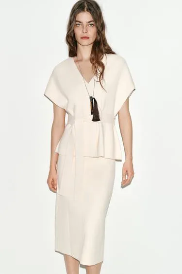 Трикотажный жилет с поясом- Заказать в России