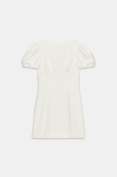 Zara Короткое платье со складками и карманами купить с доставкой.