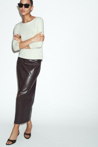 Zara Футболка из льна с эффектом потертости купить с доставкой.