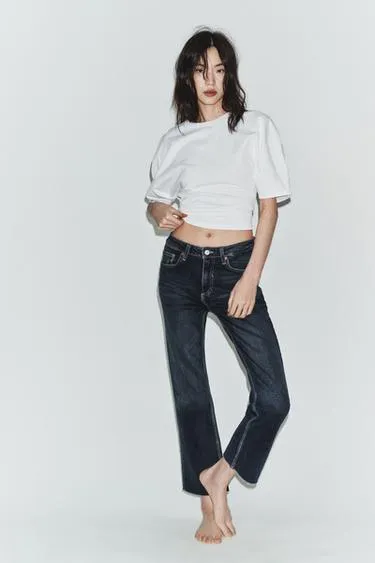 Джинсы Trf Cropped Flare с высокой посадкой