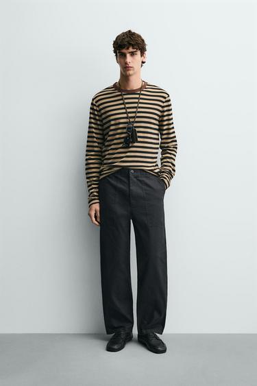 Zara Брюки STRAIGHT FIT с эффектом потертости купить с доставкой.