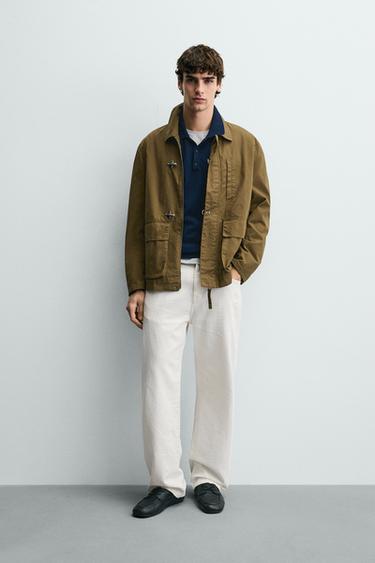 Zara Парка свободного кроя с навесными петлями купить с доставкой.