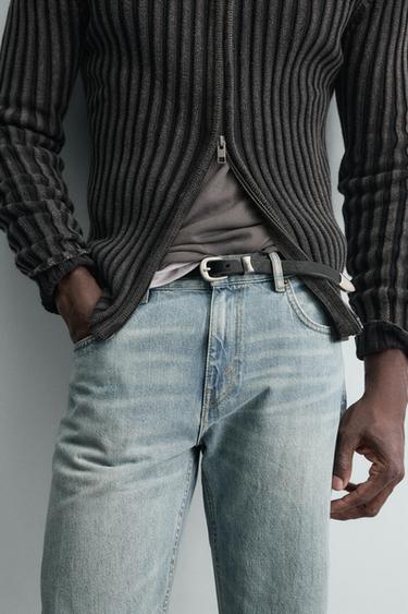 Zara Кожаный ремень в винтажном стиле