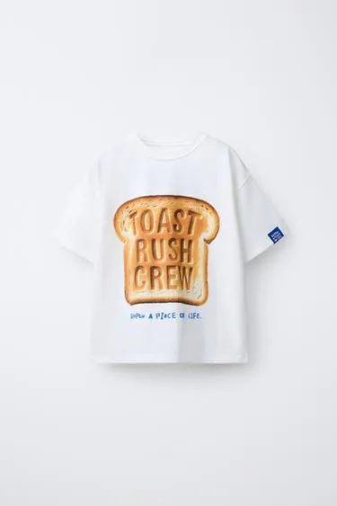 Футболка с принтом «тост»- Заказать в России