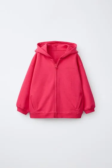 Толстовка на молнии с рельефным текстом и эффектом INTERLOCK