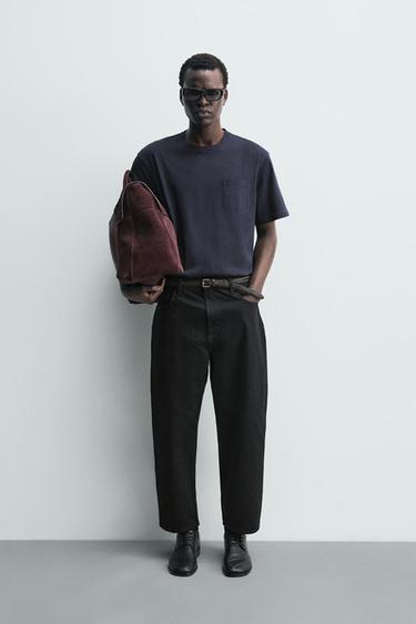 Zara Джинсы суженные широкие