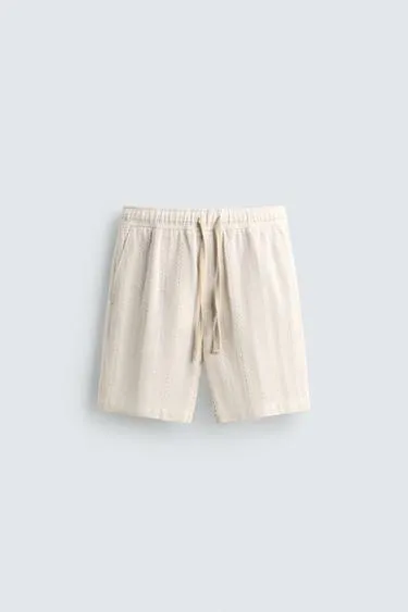 Бермуды с геометрическим жаккардовым узором