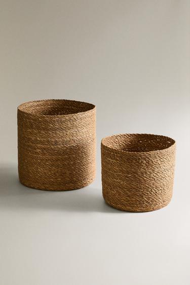 Zara Корзина из морской травы купить с доставкой.