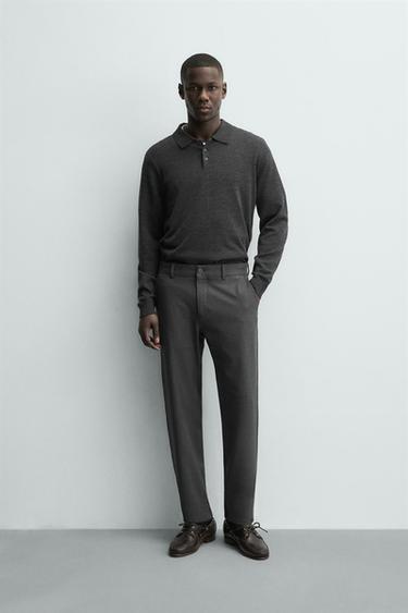 Zara Брюки чинос из комфортной рельефной ткани